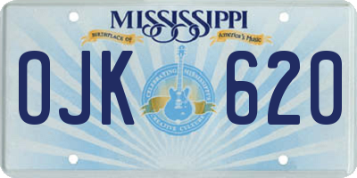 MS license plate OJK620