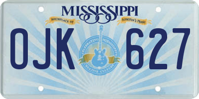 MS license plate OJK627