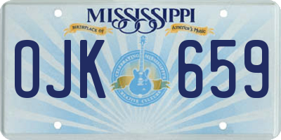MS license plate OJK659