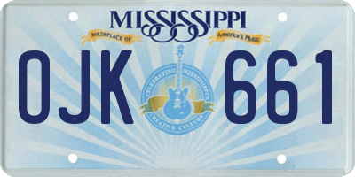 MS license plate OJK661