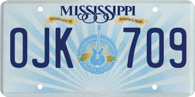 MS license plate OJK709