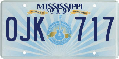 MS license plate OJK717