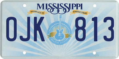 MS license plate OJK813