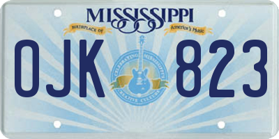MS license plate OJK823