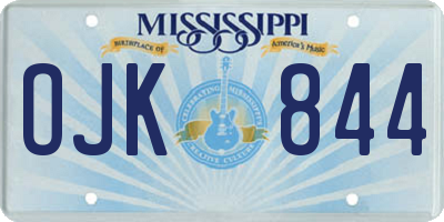 MS license plate OJK844