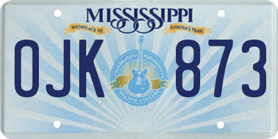 MS license plate OJK873