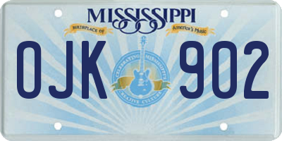MS license plate OJK902
