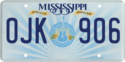 MS license plate OJK906