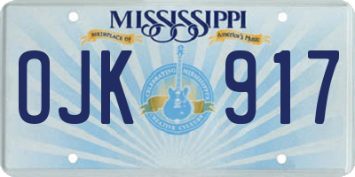 MS license plate OJK917