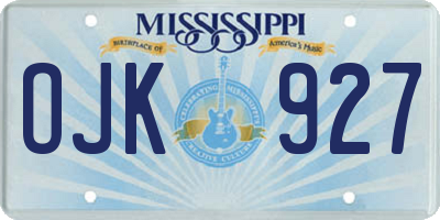 MS license plate OJK927