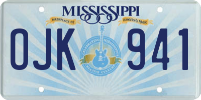 MS license plate OJK941