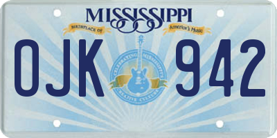 MS license plate OJK942