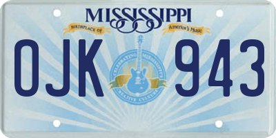 MS license plate OJK943