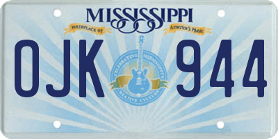 MS license plate OJK944