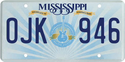MS license plate OJK946