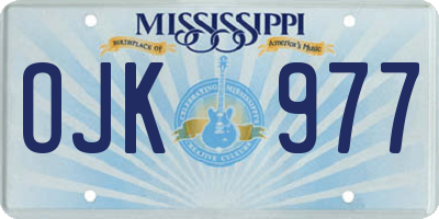 MS license plate OJK977