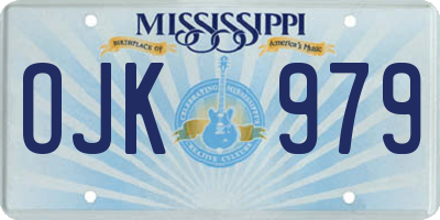 MS license plate OJK979