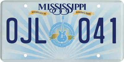 MS license plate OJL041