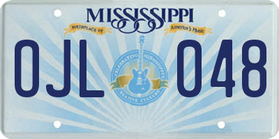 MS license plate OJL048