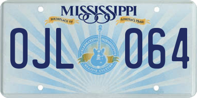 MS license plate OJL064