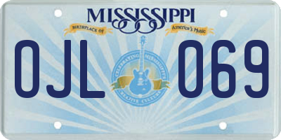 MS license plate OJL069