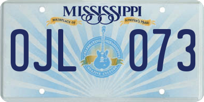 MS license plate OJL073