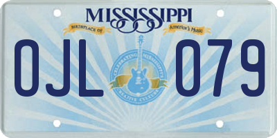 MS license plate OJL079