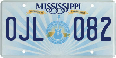 MS license plate OJL082