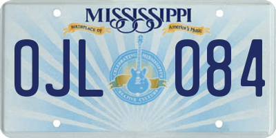 MS license plate OJL084