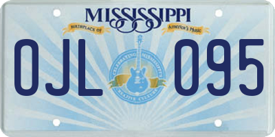 MS license plate OJL095