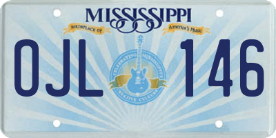 MS license plate OJL146