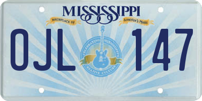 MS license plate OJL147