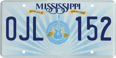 MS license plate OJL152