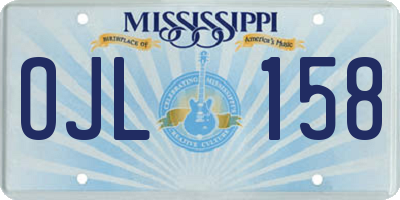 MS license plate OJL158
