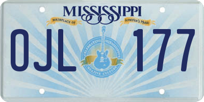 MS license plate OJL177