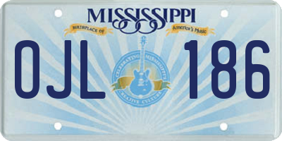 MS license plate OJL186