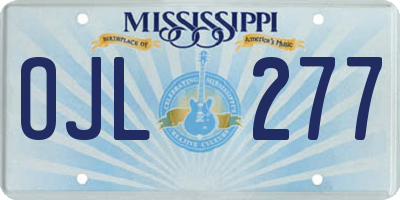 MS license plate OJL277