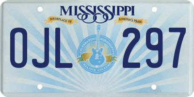 MS license plate OJL297