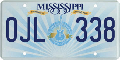MS license plate OJL338