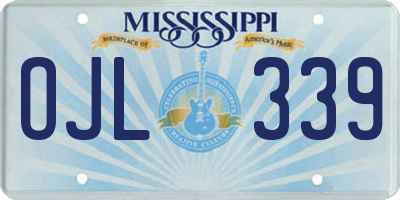 MS license plate OJL339