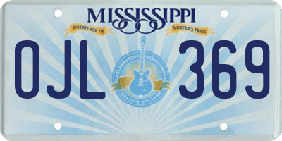 MS license plate OJL369