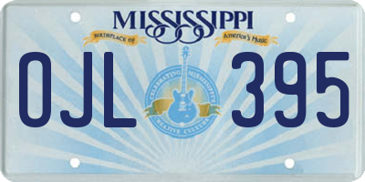 MS license plate OJL395