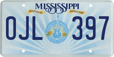 MS license plate OJL397