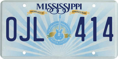 MS license plate OJL414