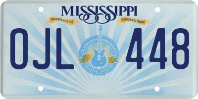 MS license plate OJL448