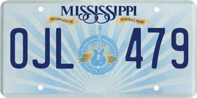 MS license plate OJL479
