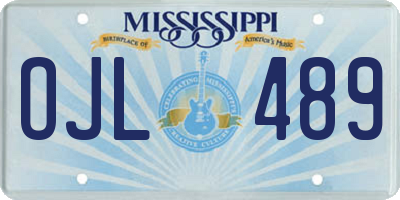 MS license plate OJL489
