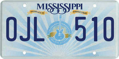 MS license plate OJL510