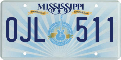MS license plate OJL511