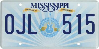MS license plate OJL515